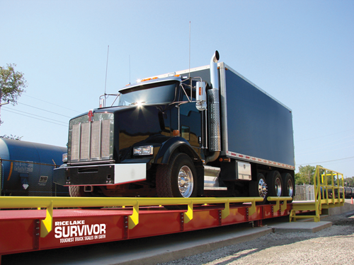 Rice Lake SURVIVOR OTR Truck Scale, 10 × 10 ft, 120,000 lb Capacity, 100,000 lb CLC, 2-Section, 5/16 in Steel Top Plate, Model EZ1010-ST-60-OTR # 63174