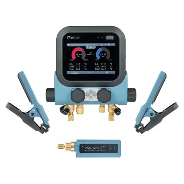 Seitron Be Cool EVO Smart Kit: manifold, clamp probes, vacuum gauge