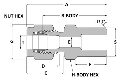 SSP Male Pipe Weld Connector (Duolok) series line drawing