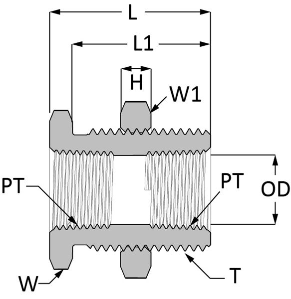 SSP Bulkhead Coupling, 1/8-27 FNPT x 1/8-27 FNPT # A1/8AC