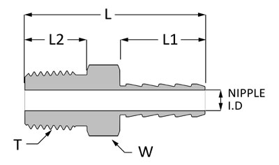 SSP 1/4 Barb x 1/8 Male Pipe # 1/8M2HC1/4