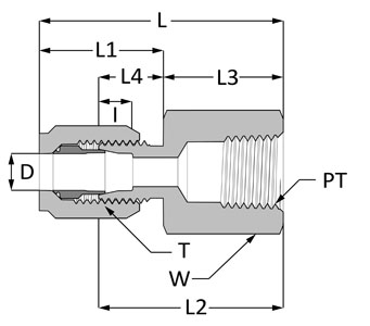 SSP a-Bite # 4 x 1/8 Female Pipe # AM4FC