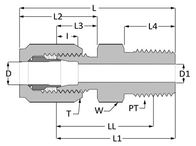 SSP a-Bite # 4 x 1/8 Male Pipe # AM4C