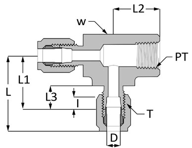 SSP M4-4-4TFT 316SS Ass'y # AM4-4-4TFT