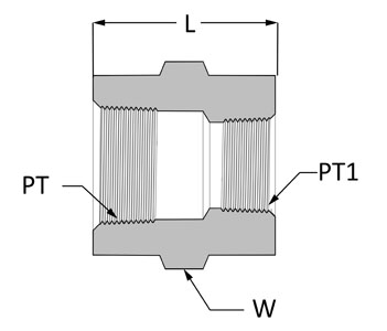 SSP 1/2 x 1/8 HC 316SS # 1/2X1/8HC