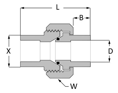 SSP Koncentric # 8 Tube Socket Weld # 8KSWU