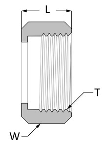 SSP Koncentrik® Union Nut series line drawing