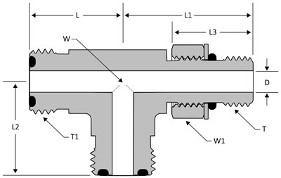 SSP P4-4-4GRT 316SS Body Only # P4-4-4GRT