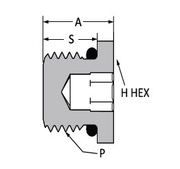 SSP #4 SAE Countersunk Plug # 4CGP