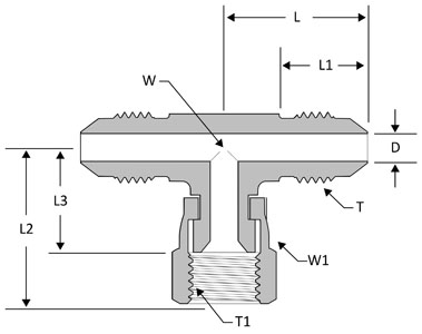 SSP JIC # 4 Swivel Branch Tee # J4SBT
