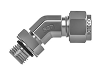 SSP Duolok 316SS Male 45 Elbow 1/4" Tube x 7/16-20 Straight Thread # ISSD4M45EST4