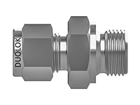 SSP Duolok Brass Male Connector 1/4" Tube x 1/8" ISO Tapered # IBD4MCRT2