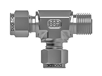 SSP Duolok Steel Male Run Tee 1/2" Tube x 1/2" NPT # ISD8MRT8