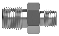 SSP TruFit 316SS Hex Reducing Nipple, 1/2" MNPT - 1/4-19 Male BSP/ISO Parallel, 10,000 PSI # ISST8MC4MRS-10K