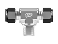 SSP Unilok Steel Male Branch Tee 1/4" Tube x 1/4" NPT # ISU4MBT4