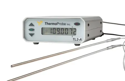 ThermoProbe TL2-A 2-Channel Precision Bench Top Thermometer Without Sensor, Configurable RTD and SPRT Combinations # TL2-A
