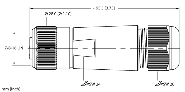Actuator and Sensor Field Wireable - 7/8” Connection (B 4161-0 8-17MM)