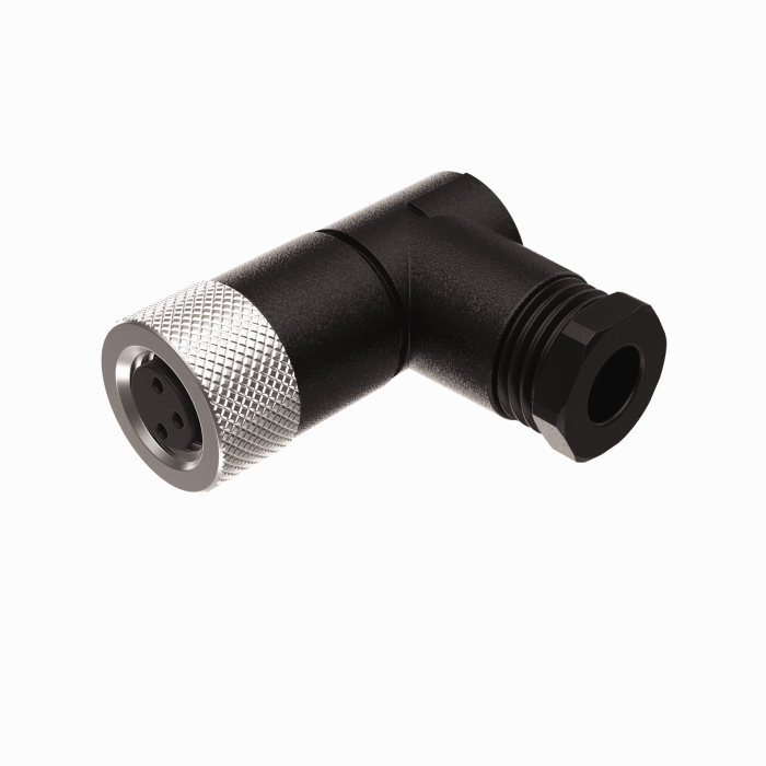 Actuator and Sensor Field Wireable - M8 × 1, Female, Right Angle (B 5231-0)