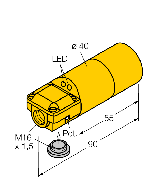Capacitive Sensor - (BC20-K40SR-VP4X2)