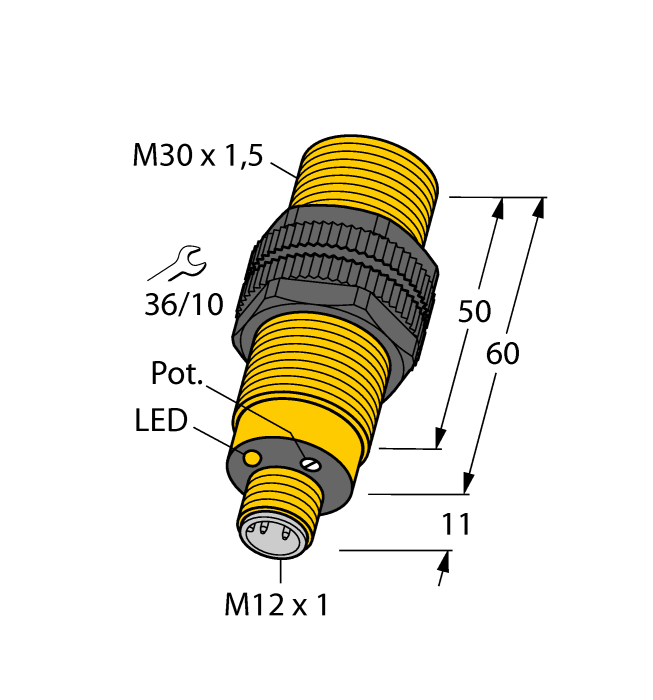 Capacitive Sensor - With Potentiometer (BCE10-S30-VN6X-H1141)