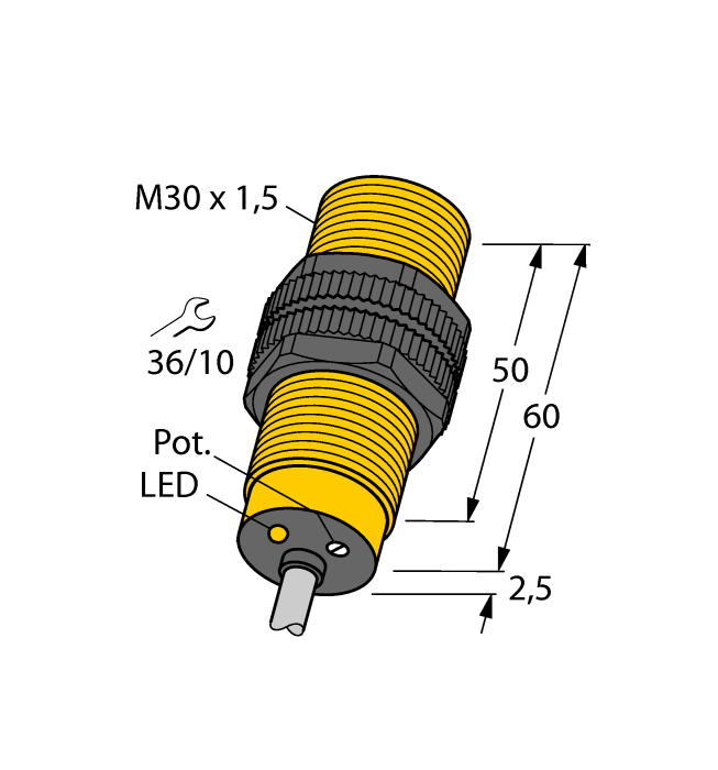 Capacitive Sensor - With Potentiometer (BCE10-S30-VP6X)