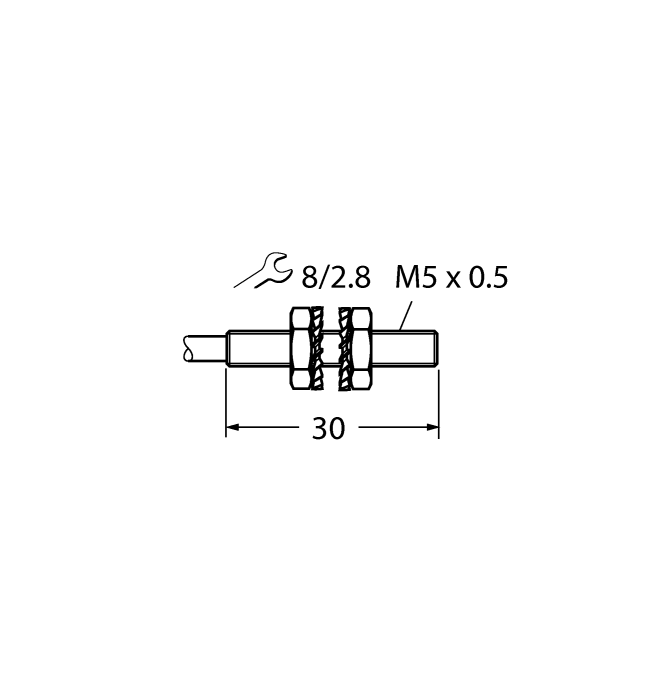 Inductive Sensor - With Increased Temperature Range (BI0.8-EG05-Y1/S100)
