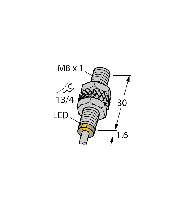 Inductive Sensor - (BI1.5-G08-Y1X-0.2-RS4.21T)