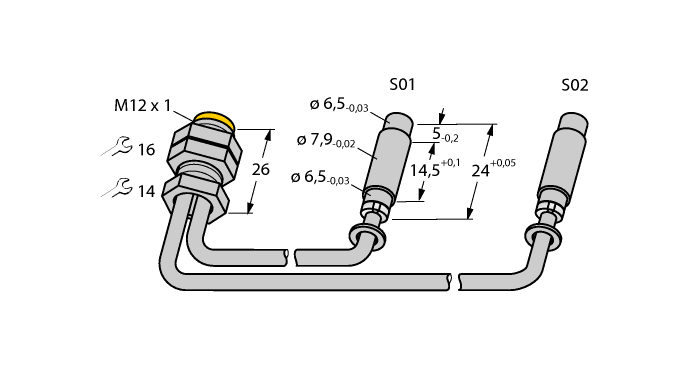 Inductive Sensor - (BI1-EH08/6.5K-2AP6-225/250-FSF4.4K/S922)