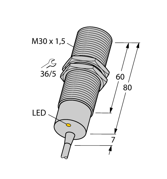 Inductive Sensor - With Increased Temperature Range (BI10-M30-AZ3X/S120)