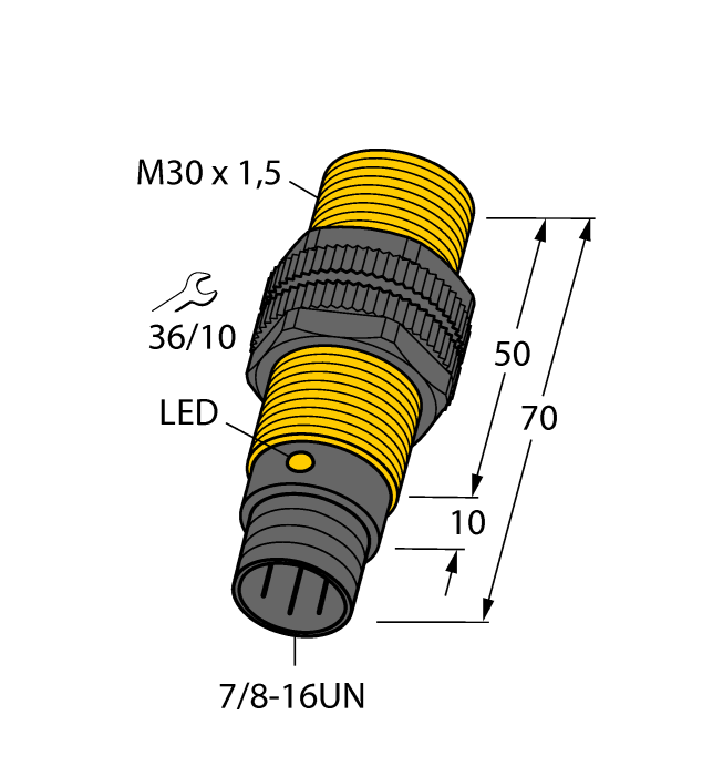 Inductive Sensor - With Increased Temperature Range (BI10-P30-AP6X-B2141/S100)