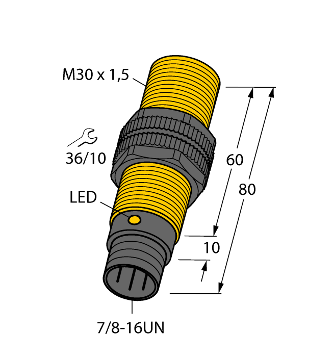Inductive Sensor - With Increased Temperature Range (BI10-P30-RZ3X-B2131/S100)