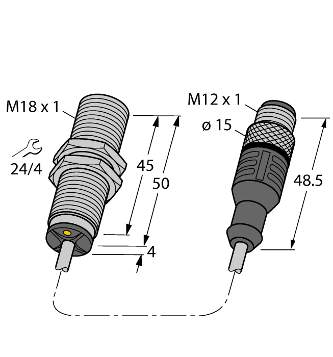 Inductive Sensor - (BI10U-M18-AP6X-0.2-RS4T)