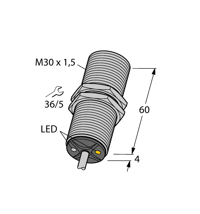 Inductive Sensor - With Increased Switching Distance (BI15-G30-ADZ30X2 7M)