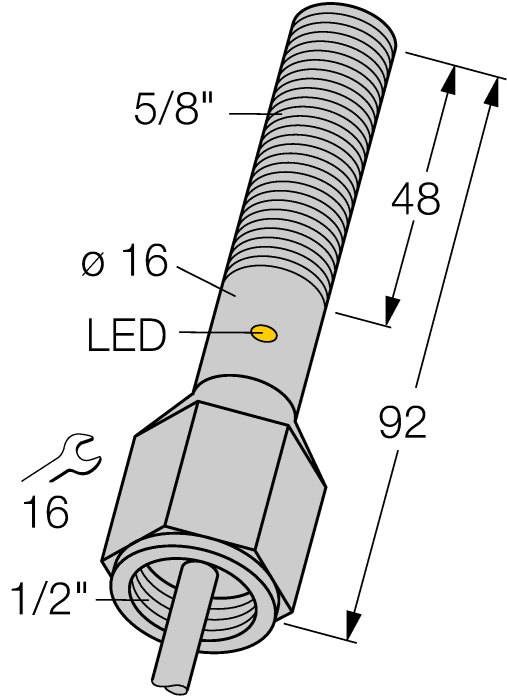 Inductive Sensor - (BI2.5-EG16CA-FDZ32X2)
