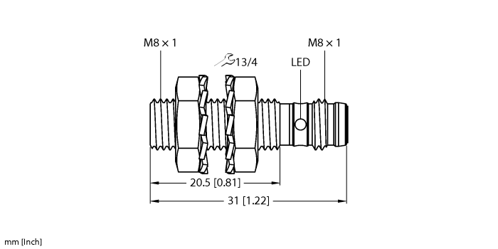 Inductive Sensor - With Increased Switching Distance (BI2-EG08K-AN6X-V1131/S957)