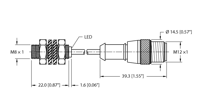 Inductive Sensor - (BI2-EGT08K-AP6X-0.2-RS4T)
