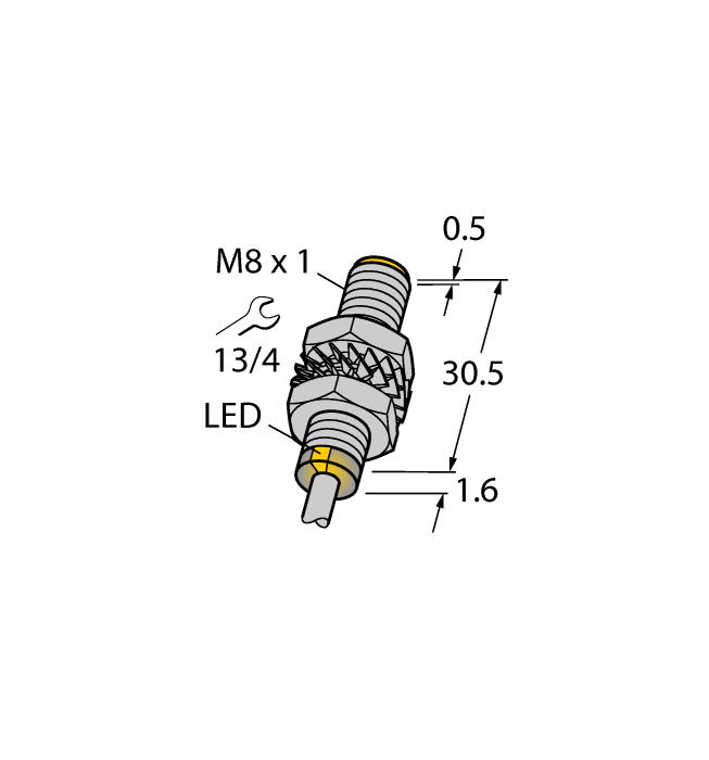 Inductive Sensor - With Increased Switching Distance (BI2-M08-AP6X)