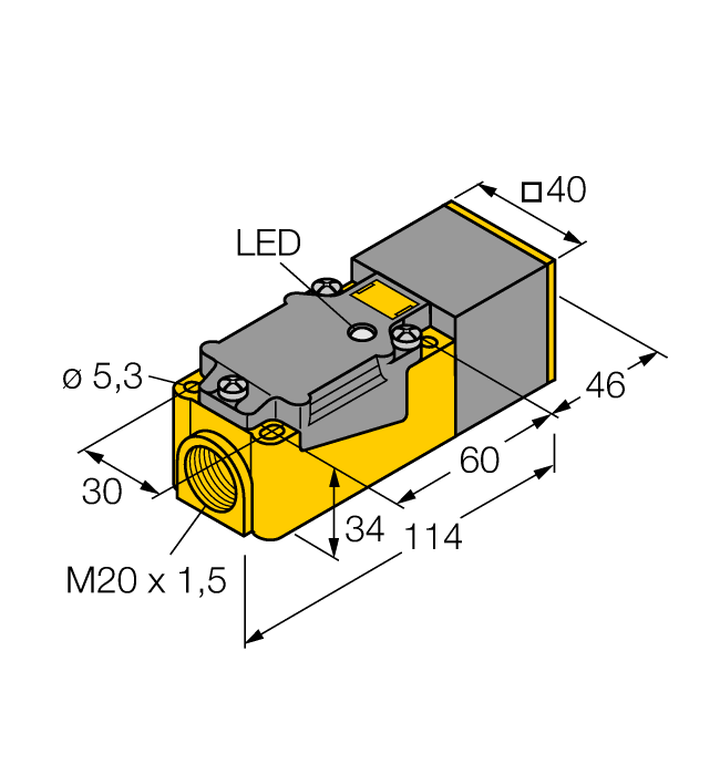 Inductive Sensor - With Switching Distance (BI20-CP40-Y1X)