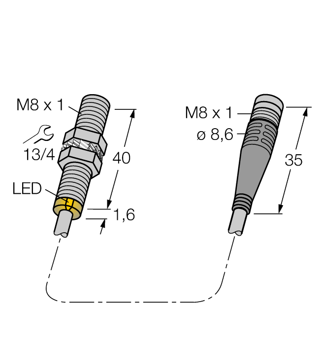 Inductive Sensor - With Extended Switching Distance (BI2U-EG08-AP6X-2-PSG3)