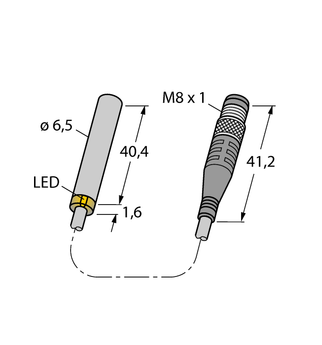 Inductive Sensor - With Extended Switching Distance (BI2U-EH6.5-AP6X-0.2-PSG3M)
