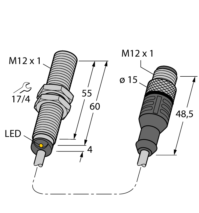 Inductive Sensor - (BI2U-MT12E-AD4X-0.3-RS4.23/XOR)
