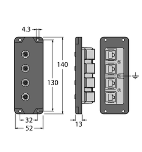 - Wall/panel feed-through