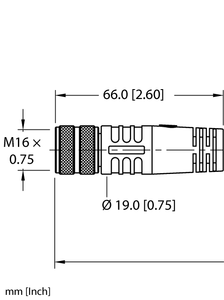 Turck Actuator and Sensor Cable - Connection Cable # BKMS 6-430-30