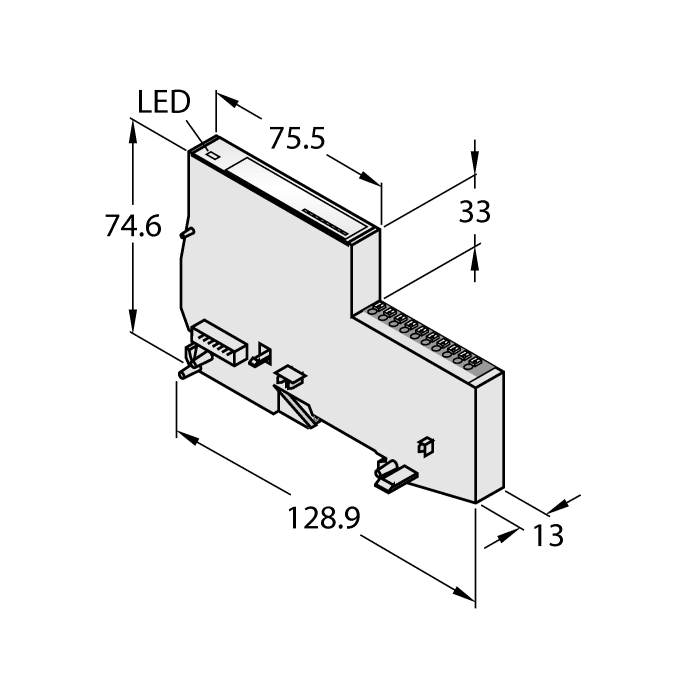 BL20 Economy Module - Potential Distribution Module, 10x GND (BL20-E-10GNDL)