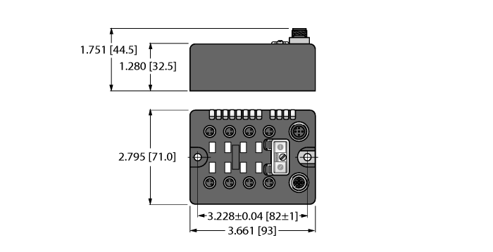 BL compact™ fieldbus station for DeviceNet™ - 8 Digital PNP Inputs (BLCDN-8M8S-8DI-P)