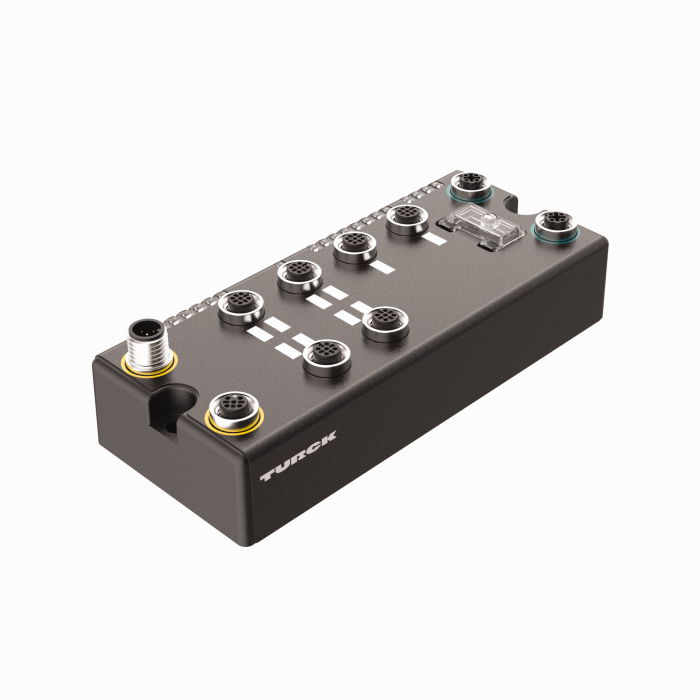 BL compact™ multiprotocol fieldbus station for Industrial Ethernet - Interface for Connection of 2 BL ident Read/Write Heads (HF/UHF) and 8 Configurable Digital PNP Channels (BLCEN-6M12LT-2RFID-S-8XSG-P)