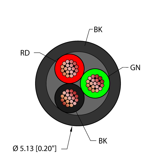 General Purpose Cable - Reelfast™ Bulk Cable (BLK,FEP,3X18,CMP)