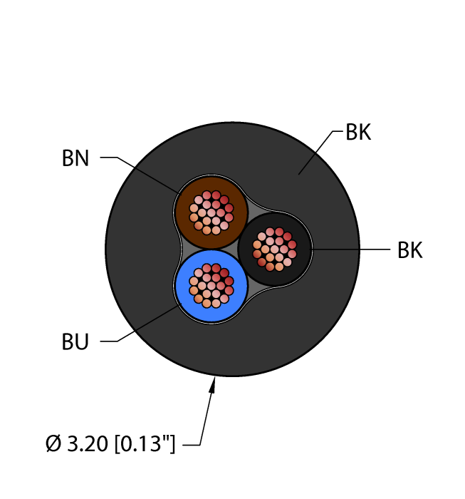 General Purpose Cable - Reelfast™ Bulk Cable (BLK,PVC,3X26,AWM)