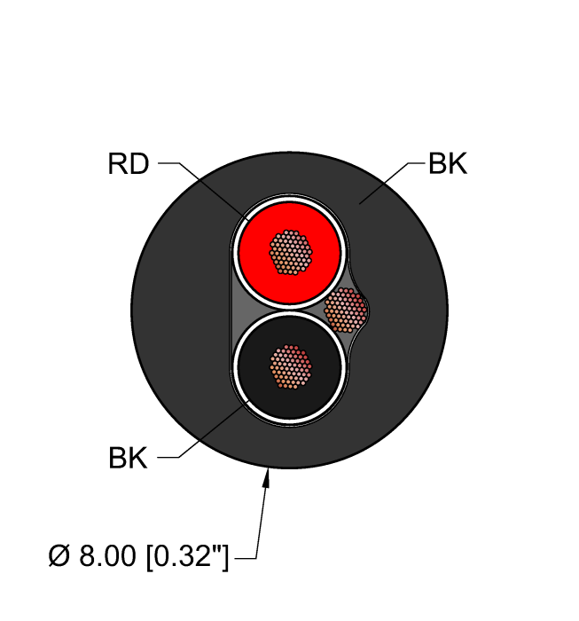 Power Tray/Exposed Run/Direct Burial Cable - Reelfast™ Bulk Cable (BLK,TPE,2X16,S-DF,TCERDB,ITC)