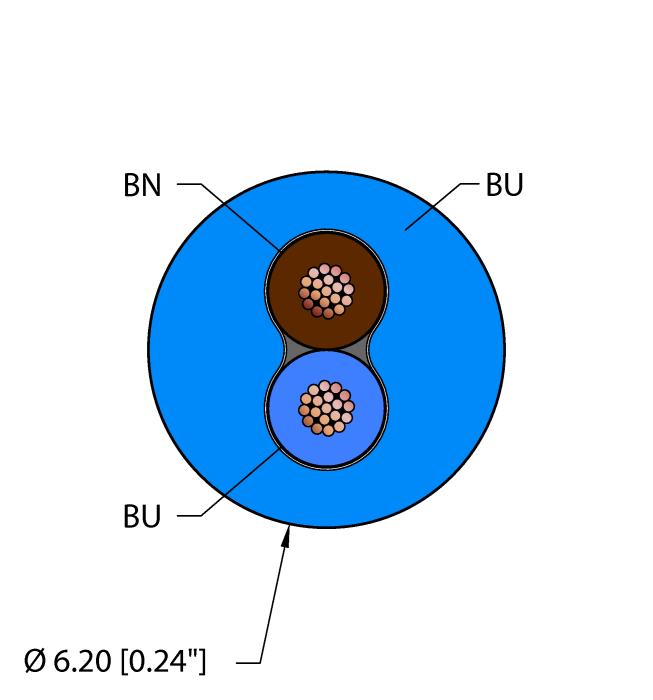 Instrumentation Tray Cable - Reelfast™ Bulk Cable (BLU,PVC,2X18,ITC,MSHA)
